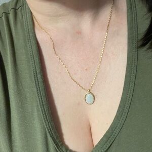 Gorjana Gold Aquamarine Crystal Necklace